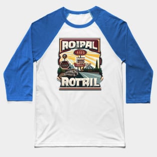 A graphic that captures the vintage vibe of a classic road trip, complete with iconic roadside attractions and retro typography. Baseball T-Shirt